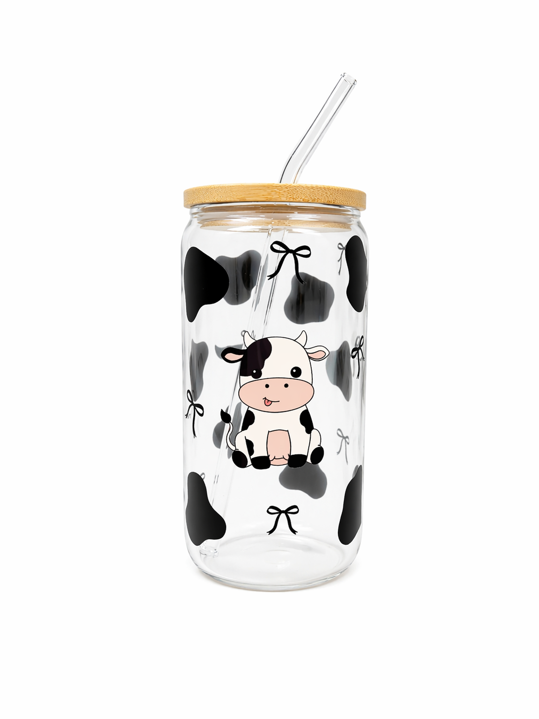 Moo and bows glasscup