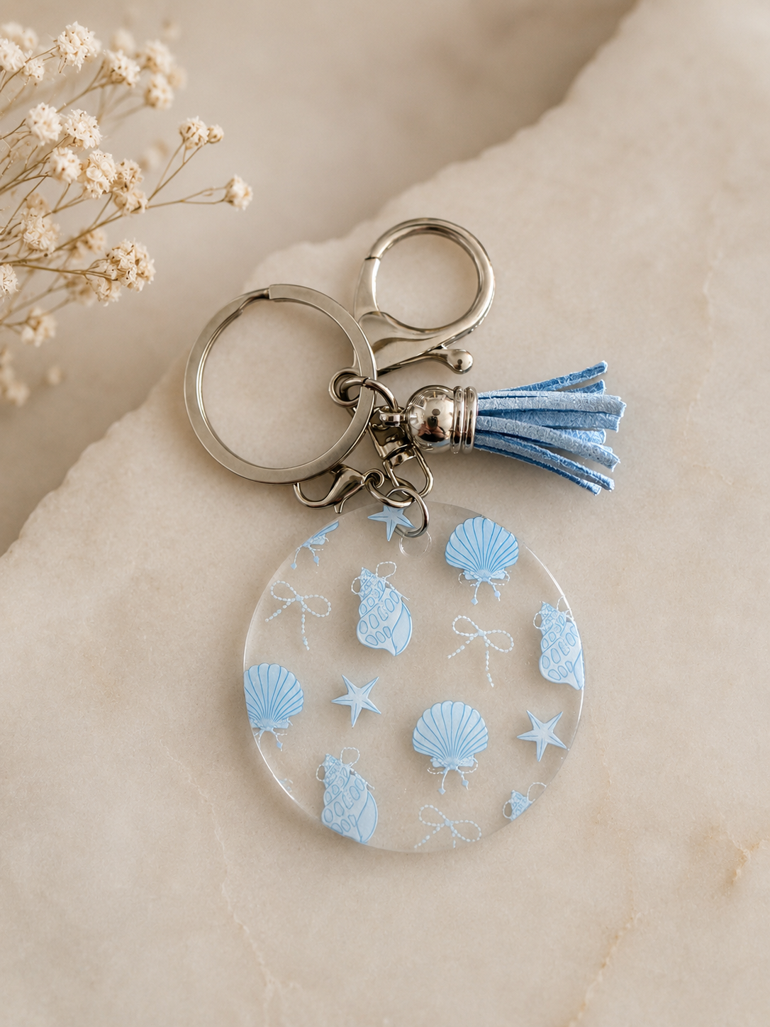 Blue tide keychain