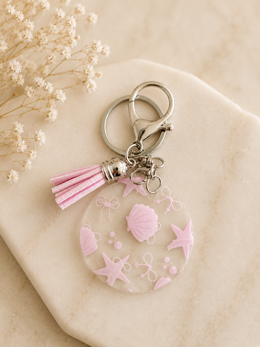 Pink tide keychain