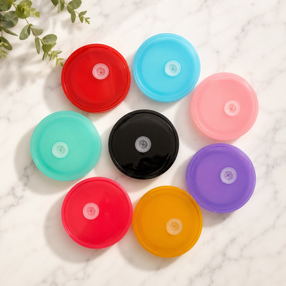 Plastic lids for glass can
