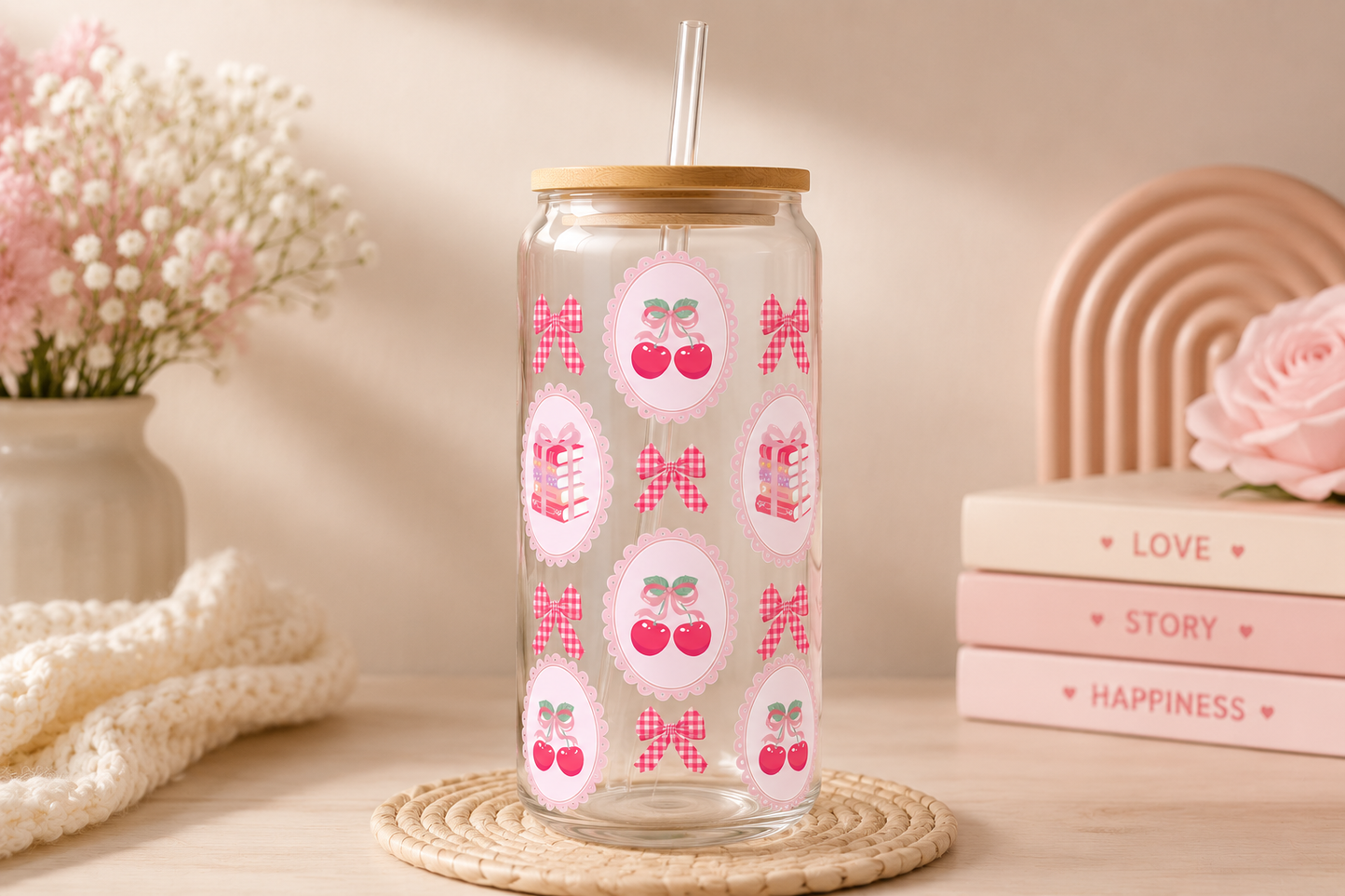 Sweet chapter sips glass can