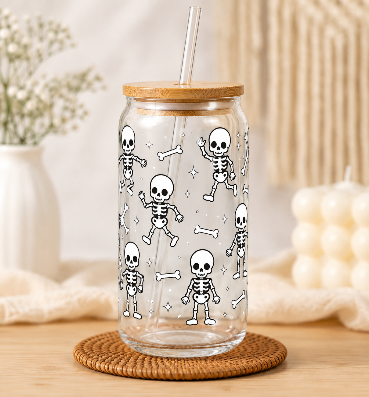 Bone to be cute glass can