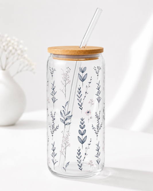 Soft meadow libbey glass can