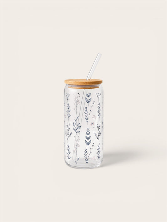 Soft meadow libbey glass can