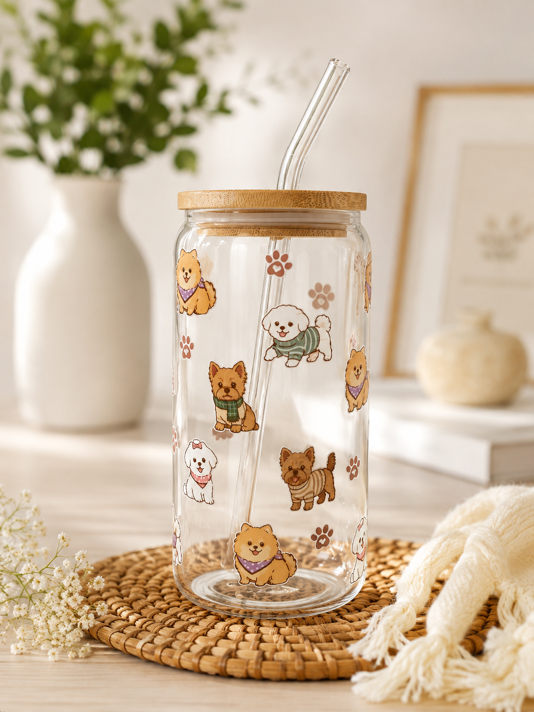 Paws and cuddle glass can