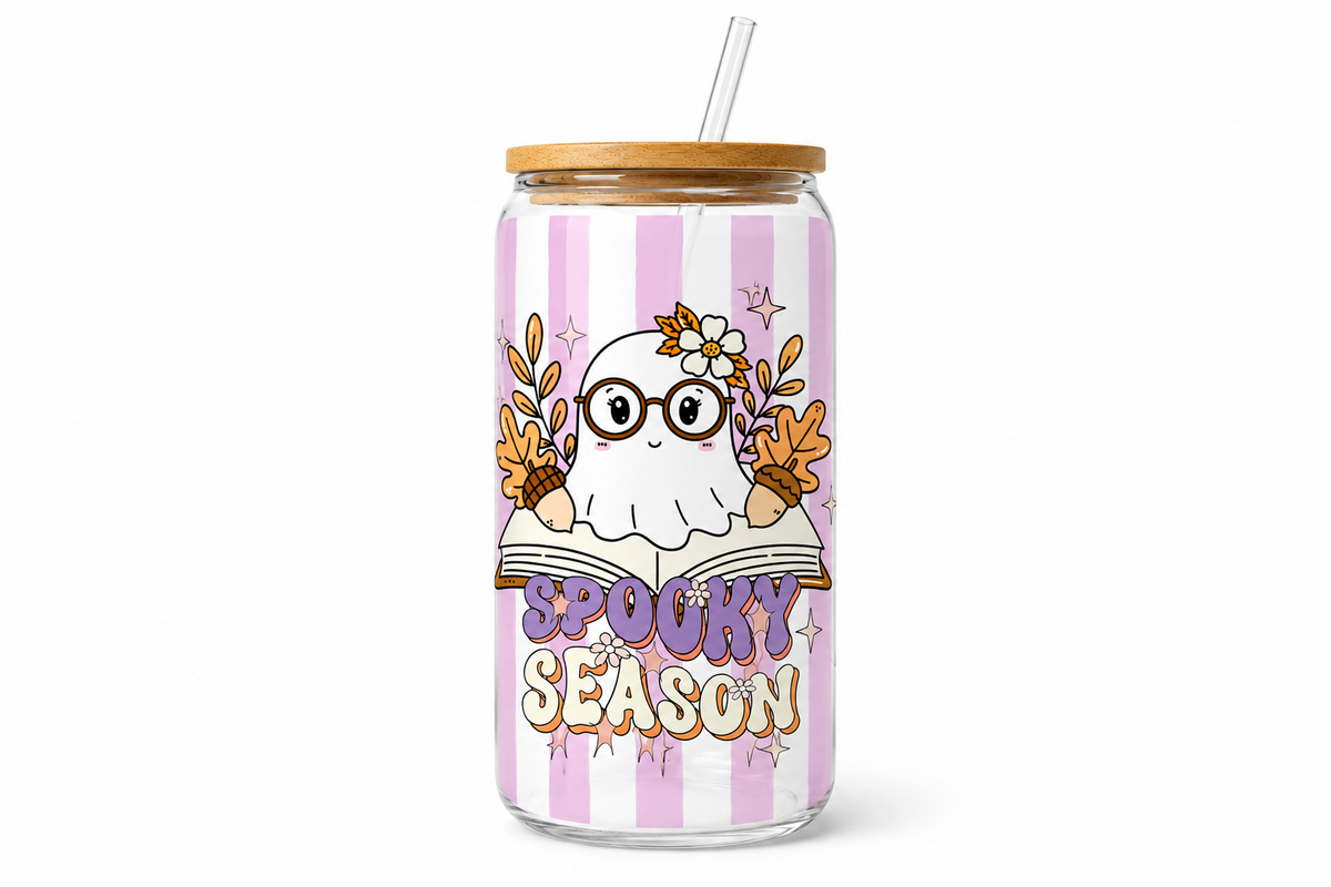 Spooky season glass can