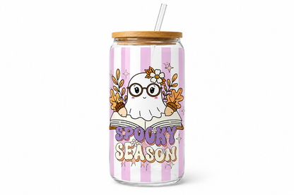 Spooky season glass can