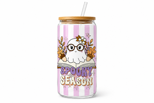 Spooky season glass can