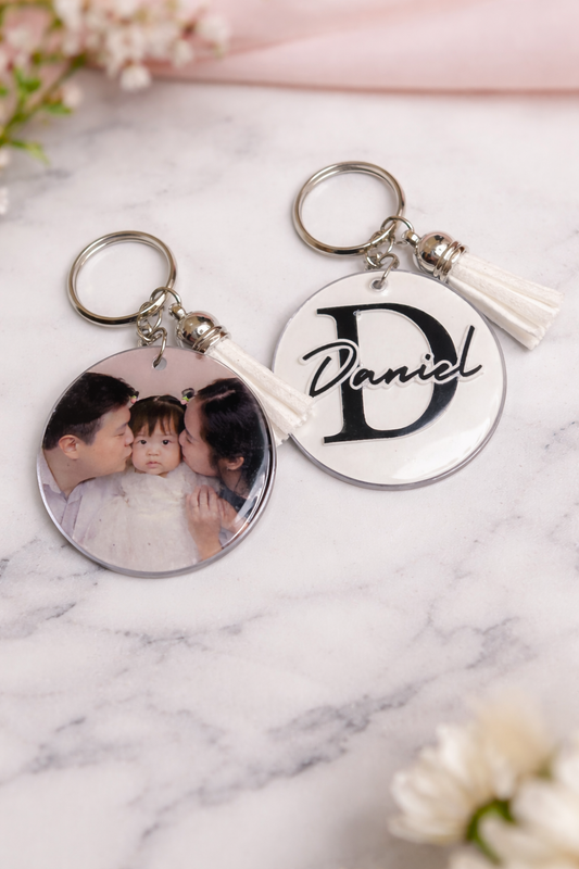 Custom both sided acrylic keychain