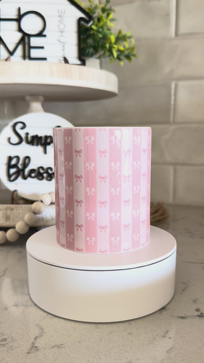 Pink bows mug