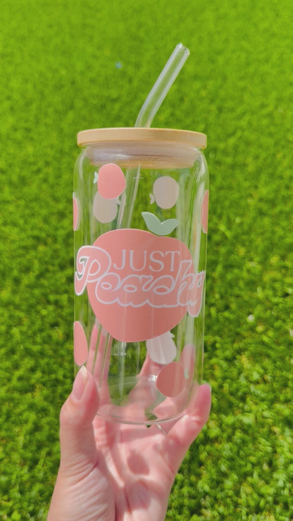 Just peachy glass cup