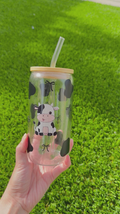 Moo and bows glasscup