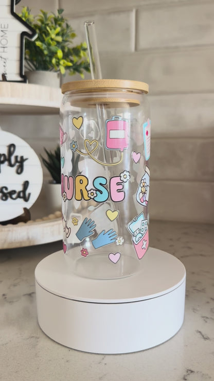 Scrubs and smiles glass can